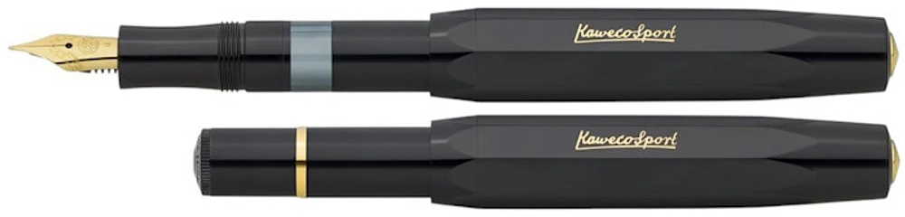 Kaweco Fountain pen, Piston Filler Sport Classic series Black GT