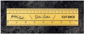 Galen Leather Co. Ruler, Brass Accessories series