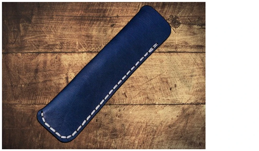 Étui pour stylo Galen Leather Co., série Leather Single Pen Case Bleu marine