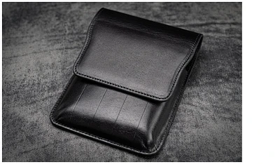 Étui pour stylo Galen Leather Co., série Leather Flap Pen Case (5) Noir