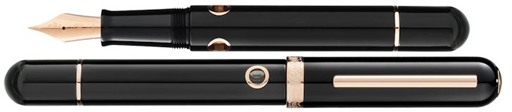 Nahvalur Fountain pen, Nautilus series Cephalopod Black PGT (14kt nib)