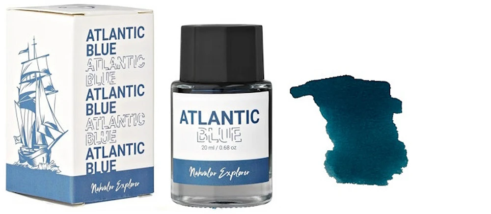 Bouteille d'encre Nahvalur, série Explorer Encre Atlantic Blue (20ml)