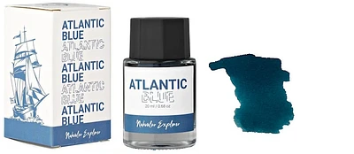 Nahvalur Ink bottle, Explorer series Atlantic Blue ink (20ml)