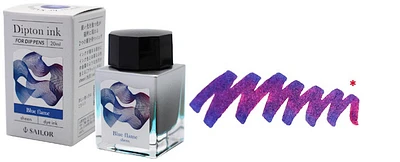Sailor Dipton ink bottle, Inks & Dip Pens series Blue Flame ink - 20ml 