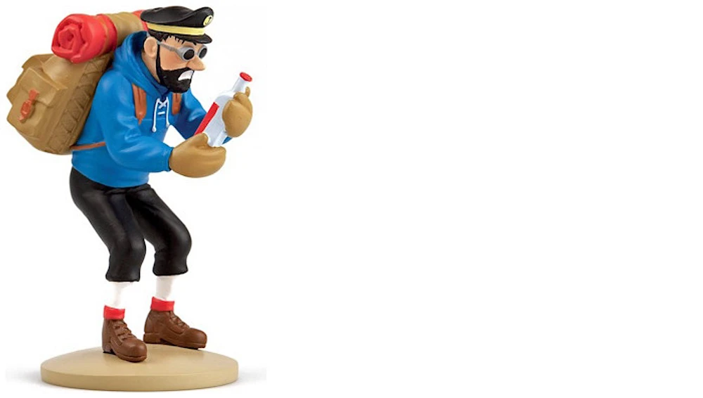 Figurine Tintin, série Décorations Haddock avec bouteille vide