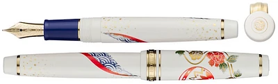 Sailor Fountain pen, Professional Gear Slim Kimono series Happiness (14kt nib)