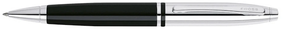 Stylo bille Cross, série Calais Noir/Chrome 