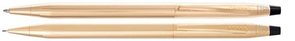 Ensemble stylo bille & porte mine (0.7mm) Cross, série Classic Century Or 23kt