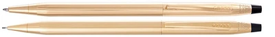 Ensemble stylo bille & porte mine (0.7mm) Cross, série Classic Century Or 23kt 