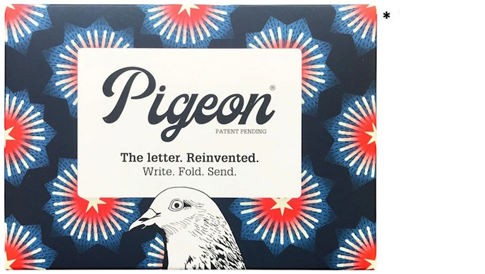 Papier à lettre/Enveloppe Pigeon, série Correspondance Starburst (Paquet de 6)