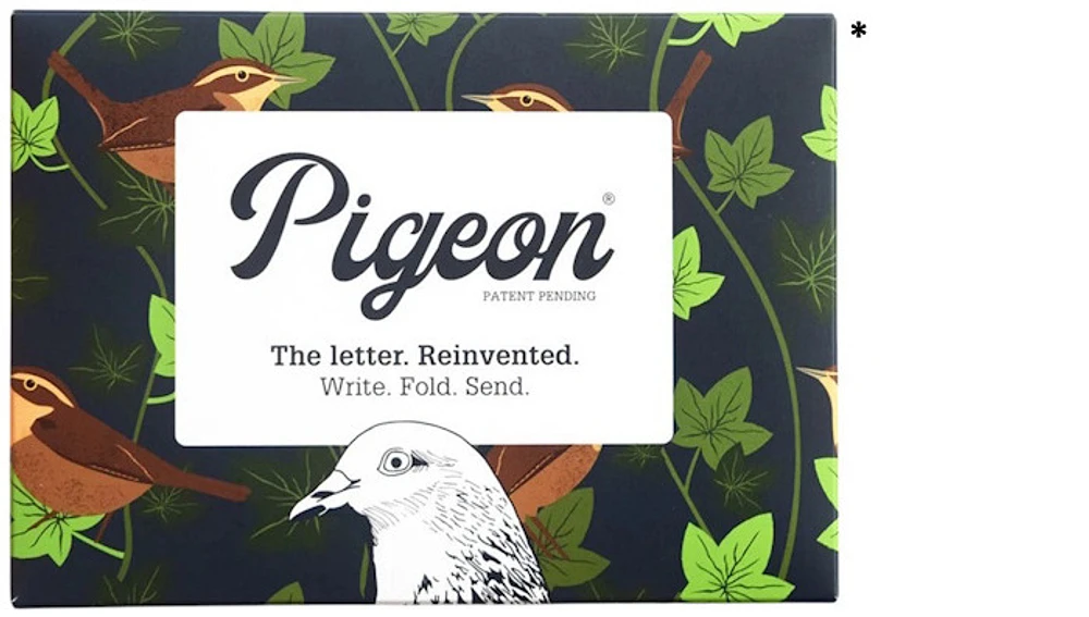 Papier à lettre/Enveloppe Pigeon, série Correspondance Robin & Wren (Paquet de 6)