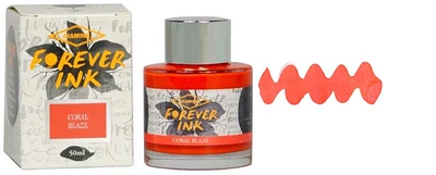 Diamine Ink bottle, Forever series Coral Blaze ink (50ml)