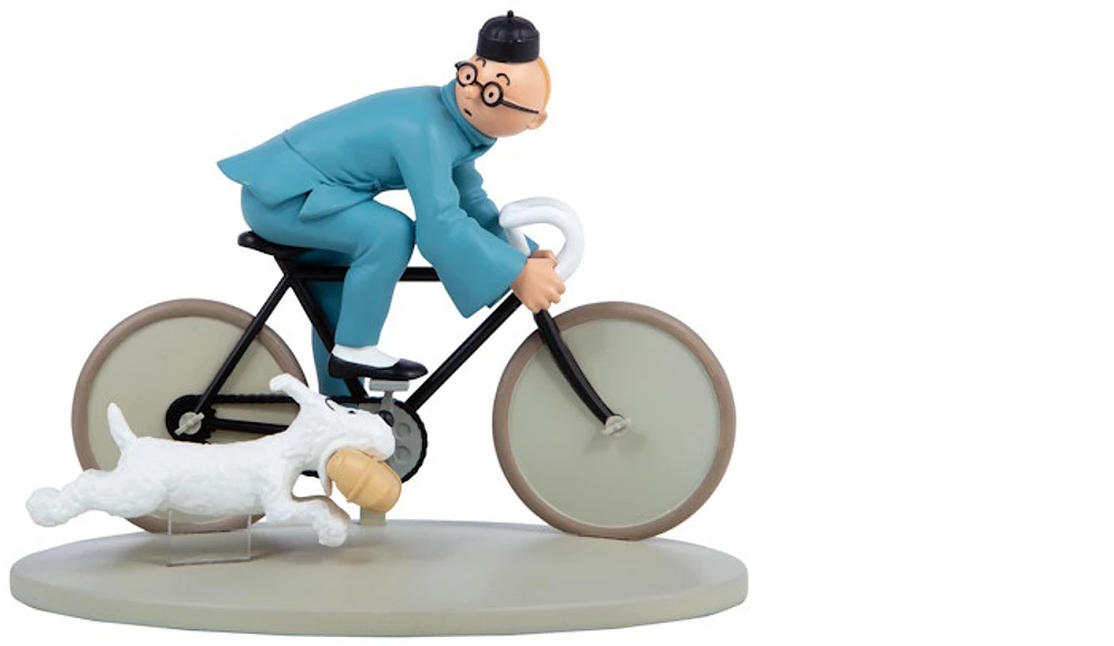 Figurine Tintin, série Décorations Tintin à bicyclette (Édition Spéciale)