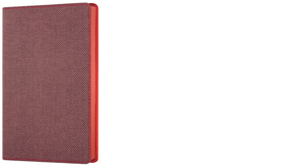 Castelli Notebook (A5), Harris series Maple red (Ruled, flexible cover)