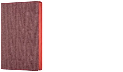 Castelli Notebook (A5), Harris series Maple red (Ruled, flexible cover)