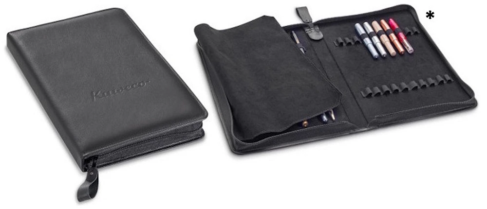 Étui pour stylo Kaweco, série Cuir Noir (pour 40 stylos)