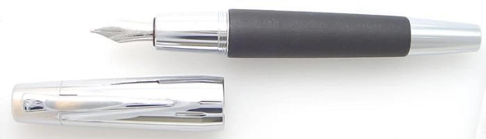 Faber-Castell Fountain pen, E-motion Wood/Chrome serie Black