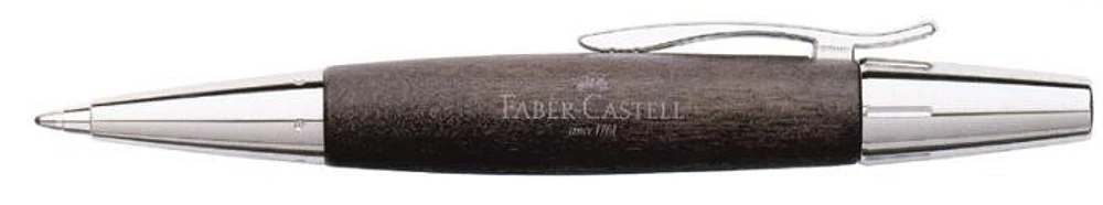 Faber-Castell Ballpoint pen, E-motion Wood/Chrome serie Black
