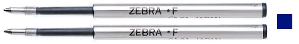 Recharge stylo Zebra, série Recharge & encre Encre bleue (Paquet de 2) - Style F