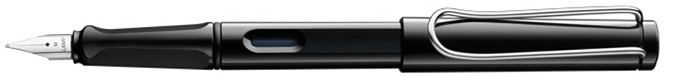 Stylo plume Lamy, série Safari Noir Clip Chrome (Sans réservoir)