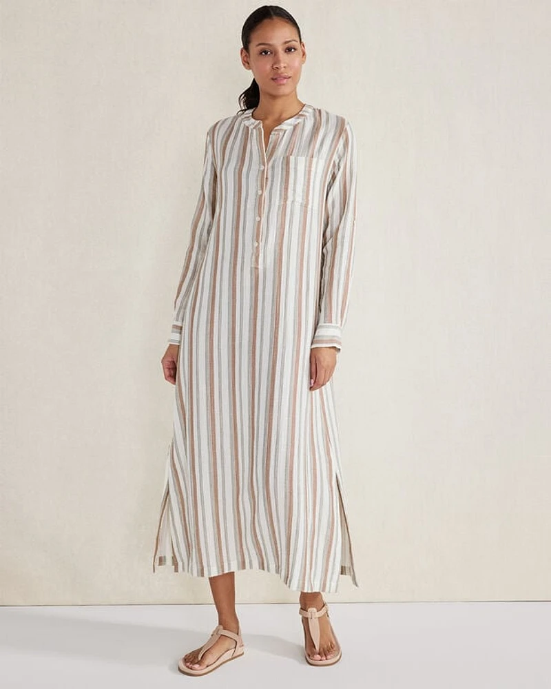Organic Cotton Gauze Striped Dress