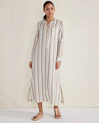 Organic Cotton Gauze Striped Dress