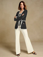 Braid Trim Sweater Jacket