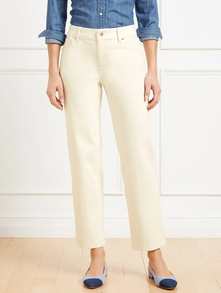 Mid Rise Stovepipe Jeans