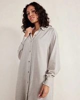 Drapey Wool Button Down Dress