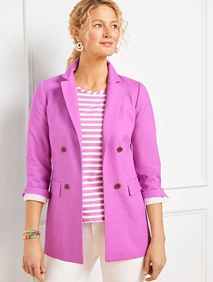 Textured Cotton Blazer