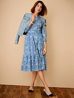Collarless Jean Jacket - Freya Wash