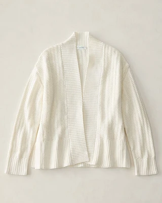 Organic Cotton Open Stitch Cardigan