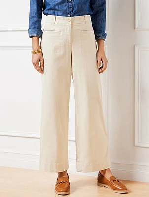 Wide Ankle Twill Pants