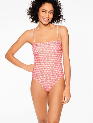 Aqua Club Bandeau One-Piece Swimsuit - Fiji Shell