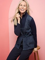 AirKnit Stretch Mockneck Sweater Jacket