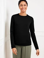 AirKnit Stretch Pleat Back Pullover