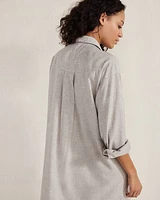 Drapey Wool Button Down Dress