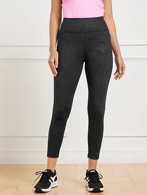 Out & About Leggings - Embossed Floral