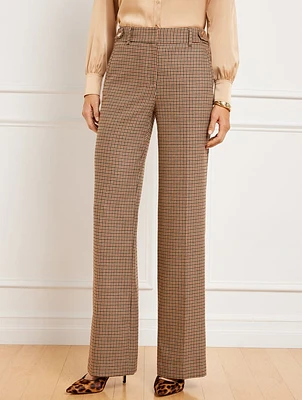 Talbots Greenwich Wide Leg Pants - Autumn Check