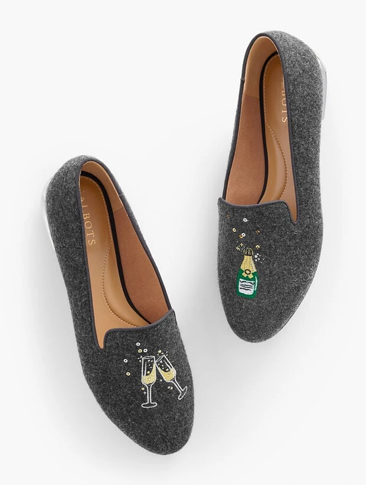 Ryan Embroidered Flannel Loafers