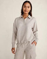 Fleece Polo Collar Pullover