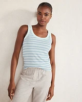 Essential Organic Cotton Striped Scoop Neck Tank