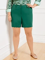Scallop Hem Shorts