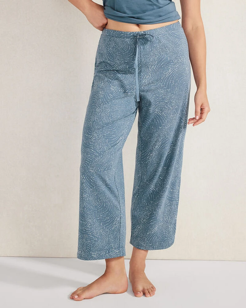 Organic Cotton Jersey Drift Curved Hem Pants