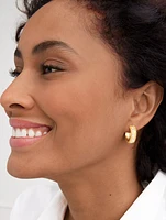 Scattered Crystal Hoop Earrings