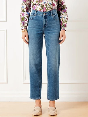 Mid Rise Stovepipe Jeans - Kingston Wash