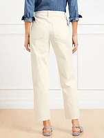 Mid Rise Stovepipe Jeans