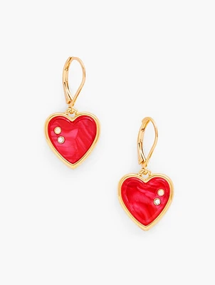 Heart Drop Earrings