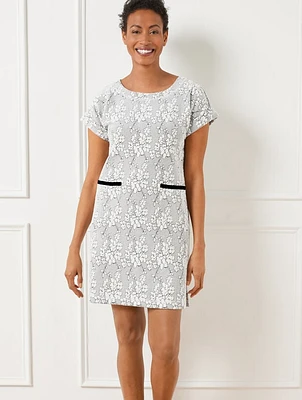 Jacquard Crewneck Dress - Cherry Blossom