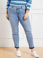 Slim Ankle Released Hem Jeans - Pelham Wash